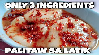 Paano magluto ng Palitaw sa Latik with Only 3 ingredients  bake by mama jhane [upl. by Sclar]