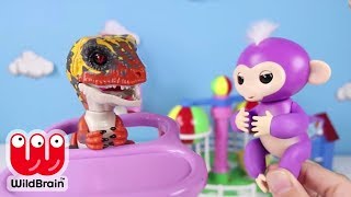 NEW Fingerlings Dinosaur Happy Meal McDonalds amp More Surprise Toys  Ellie Sparkles Toys and Dolls [upl. by Piegari]