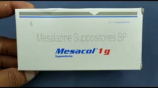 Mesacol 1g Suppositories  Mesalazine Suppositories BP  Mesacol 1gm Suppositories Uses Side effects [upl. by Eisen]