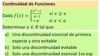 Discontinuidades Evitables y Esencial de Primera Especie [upl. by Iorgos]