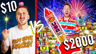 10 VS 2000 FIREWORKS Budget Challenge [upl. by Eseilana707]