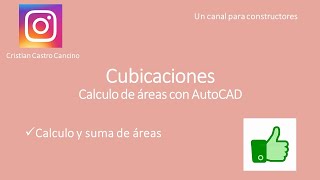 Cubicación calculo de áreas con Autocad [upl. by Einon]