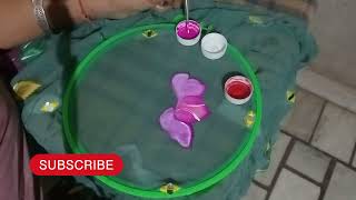 Hand paint flower on suitHand paint for beginners [upl. by Kreis685]