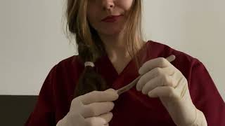 ASMR Doctor Roleplay Cosmetologist face treatment trim eyebrows [upl. by Francesca]