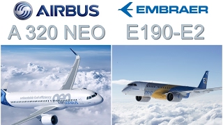 Video comparison between A320NEO VS E190 E2  AIRBUS VS EMBRAER [upl. by Nodnarg]