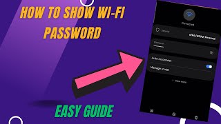 How to show Wi Fi password in mobile [upl. by Epstein]