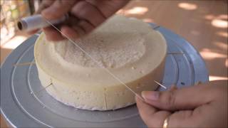 3 तरह से केक को लेयर्स में काटने का आसान तरीका  How to cut a cake into layersRecipeana [upl. by Ready]