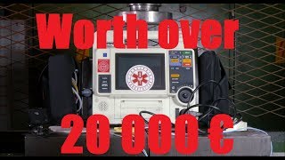 Crushing Defibrillator with Hydraulic Press [upl. by Eveneg28]