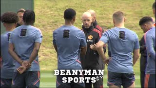 Erik ten Hag’s FIRST Manchester United training session [upl. by Nagoh]