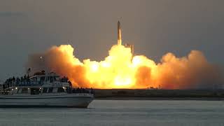 SpaceX Starship Flight 5 Launch viewed from Isla Blanca Park TX [upl. by Ssac286]