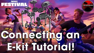 HOW TO CONNECT AN ELECTRONIC DRUM SET TO FORTNITE FESTIVAL TUTORIAL FULL GUIDE [upl. by Ardnaet791]