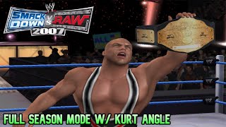 WWE SmackDown vs Raw 2007  Full Season Mode w Kurt Angle PlayStation 2 [upl. by Atekehs]