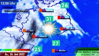 Wettervorhersage für Sonntag den 26 Juni 2022 [upl. by Azriel]