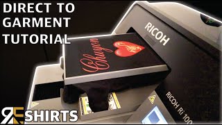 Ricoh Ri 1000 DTG Direct To Garment Printer Tutorial  RTE Shirts [upl. by Wilhelmina]