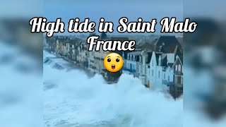 High tide in Saint Malo France [upl. by Asilrahc]