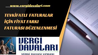 Tevkifatlı Faturalar İçin Fiyat Farkı Faturası Düzenlenmesi [upl. by Airetnohs]