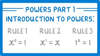 GCSE Maths  Introduction to PowersIndices amp 3 Basic Rules Powers Part 16 29 [upl. by Oiligriv690]