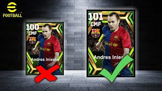 Epic A Iniesta 100 ❌ A Iniesta 101 ✅ eFootball 2024 Mobile [upl. by Gerita45]