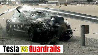 Tesla Model 3 vs Guardrails [upl. by Nivram]