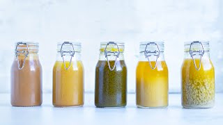 Five 5MINUTE Homemade Salad Dressings Quick amp Easy [upl. by Niret]