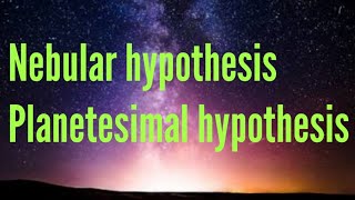 Nebular hypothesis and Planetesimal hypothesis explanation in Tamil with notes [upl. by Eixam]