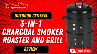 Outdoor Central 3in1 Charcoal Smoker Roaster and Grill Review [upl. by Debee]