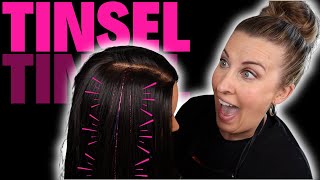 Hair Tinsel Tutorial  WITHOUT BEADS [upl. by Hadleigh]