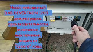 DAB DIVERTRON 1200 M  насос колодезный в работе [upl. by Ylatan655]