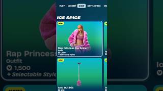 NEW ICE SPICE SKINS EMOTES amp BACK BRINGS ADDED 🤯🔥 Fortnite Item Shop Update shorts epicpartner [upl. by Elah467]