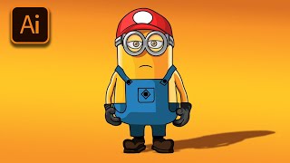 Minions  Vector Art  Adobe Illustrator [upl. by Nitsirt248]