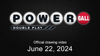 Powerball Double Play drawing for June 22 2024 [upl. by Llertram]