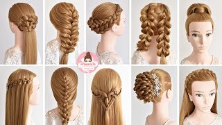 10 PEINADOS FACILES para ESTE 2024  Easy hairstyles [upl. by Yenrab]