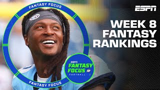 Week 8 Rankings  Trade Updates  Fantasy Focus 🏈 [upl. by Engracia188]