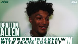 Jets rookie RB Braelon Allen reveals nerves emotions and excitement after preseason debut  SNY [upl. by Jar]