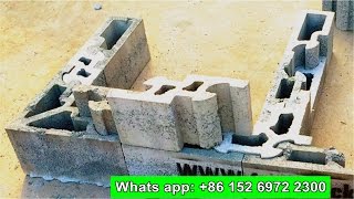 how to build habiterra block  interlocking brick house build house with construction technology [upl. by Tezzil479]