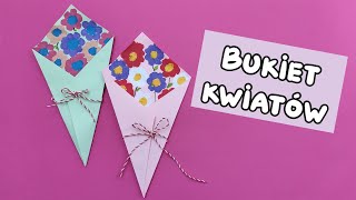 Dzień mamy dzień babci Bukiet kwiatów z papieru Prezent diy dla mamy babci laurka dla mamy [upl. by Shir]