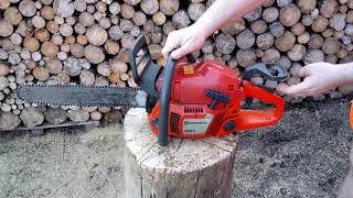 Chainsaw Husqvarna TrioBrake  TRIOBRAKE TEST [upl. by Carthy]