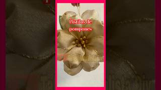 Pistilos dorados de pomponesdiy pistilos pompones pompom flowers poinsettia pistils navidad [upl. by Slack]