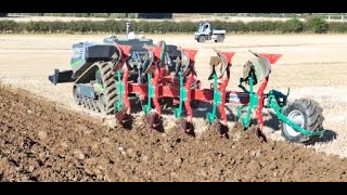 Kverneland Lo85 Onland ploughing with Agxeed Agbot at Tillage Live 2024 Tadcaster Pflügen ploegen [upl. by Erdman]