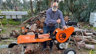 Kinetic log splitter fastest splitter in the west Tom puts it to the test [upl. by Lamb]