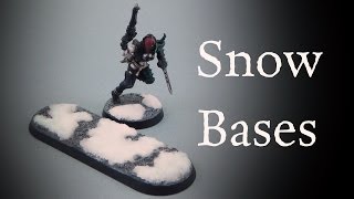 How to paint Snow Bases for Miniature Gaming [upl. by Kcor586]