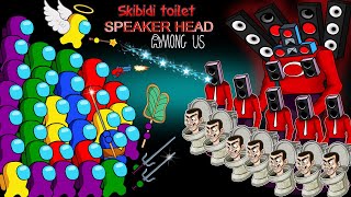 어몽어스 VS SKIBIDI TOILET ELEMENTAL SPEAKER HEAD Titan Speakerman  Funny Among Us Animation [upl. by Inglebert]