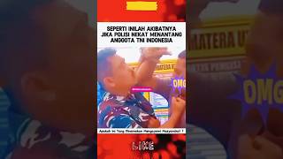 ANGGOTA POLISI TANTANG PRAJURIT TNI polisi polri tni tniad beritaterkini viralvideo shorts [upl. by Cyrus439]