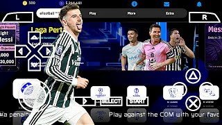 eFootball PES 2024 PPSSPP Lite Version Season 5 Update Transfer amp Kits Camera Ps5 Best Graphics [upl. by Nagem]