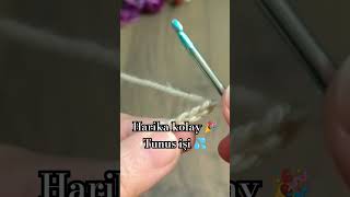 Harika Tunus işi 💦 başlangıç olarak video kısmında mevcut crochet knitting diy cover song love [upl. by Siramay588]