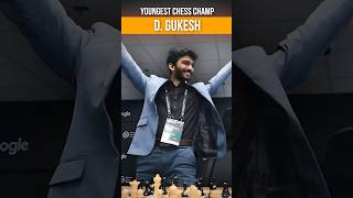 Gukesh became the youngest chess champion in the world chess gukesh news [upl. by Sarene]