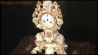 Achille Brocot Early Antique French Porcelain Clock [upl. by Nivac]