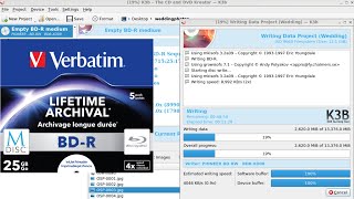 My K3B MDisc amp Blu Ray Burning Settings [upl. by Burkitt]