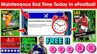 Maintenance End Time In eFootball™ 2025 Mobile  Pes Server Maintenance End Time [upl. by Whitelaw551]