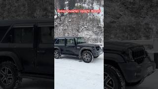 Manali snowfall update  snowfall tharroxx automobile offroad shorts youtubeshorts [upl. by Shlomo]